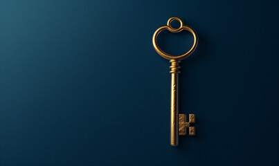 Golden Key of Opportunity, Exclusive Access Concept
 - obrazy, fototapety, plakaty