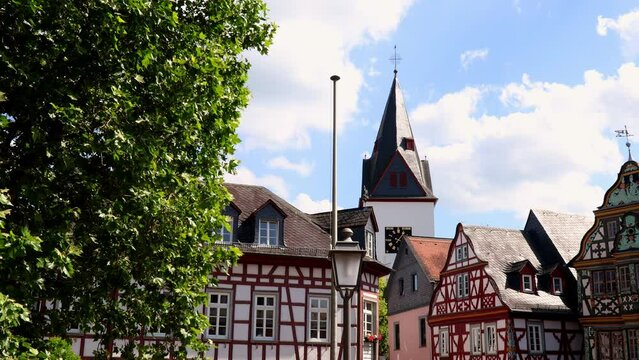 the historic german town of idstein in a 4k video