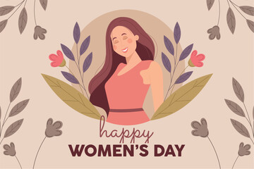 Obraz na płótnie Canvas Happy women day card Vector illustration