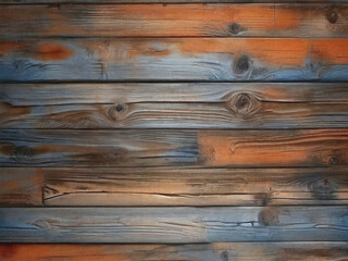 Naklejka premium orange and blue and brown and dark and dirty wood wall wooden plank board texture background