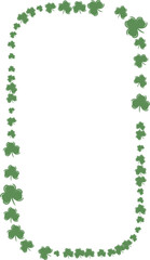 Clover Leaf Rectangle Border Frame for St Patrick's Day	