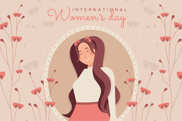 Happy women day card Vector illustration