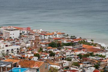 Scenic view over Puerto Vallarta in Mexico from lookout