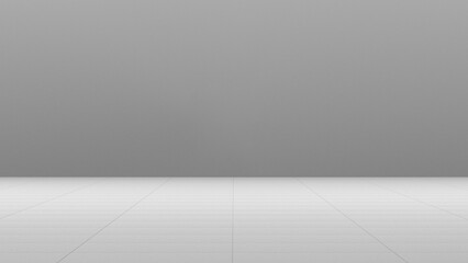 Gray empty room. Gray room, wall and floor, with copy space. banner. 3D render