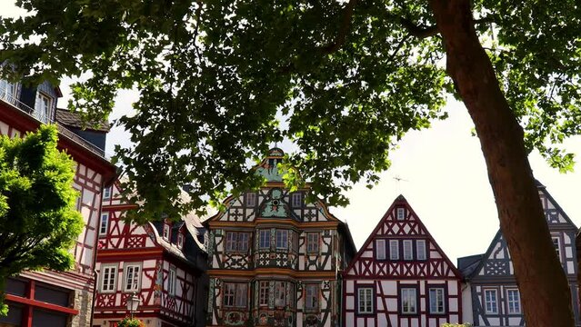 the historic german town of idstein in a 4k video
