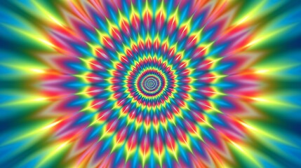 Colorful optical illusion  spiraling whirling motion in dynamic square moire pattern