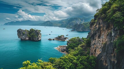 beautiful seascape full of color