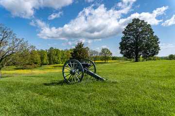 Mill Springs Battlefield National Monument in Kentucky. Last Stand Hill where Rutledge's Battery...