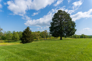 Last stand hill at Mill Springs Battlefield National Monument in Kentucky. The Union won a significant victory early in the Civil War at The Battle of Mill Springs.