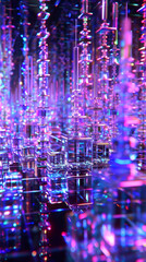 Illuminated Neon Futuristic Cityscape with Vibrant Tones