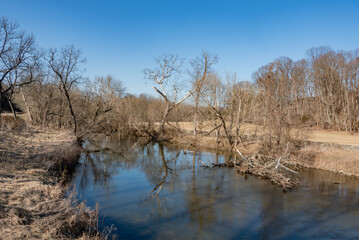 Antietam Creek Reflections on a Winter Afternoon, Maryland USA