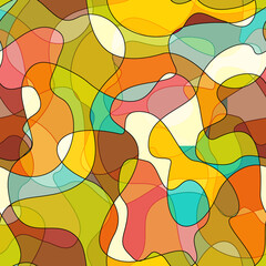 Abstract modern flat geometric liquid shape forms seamless pattern.