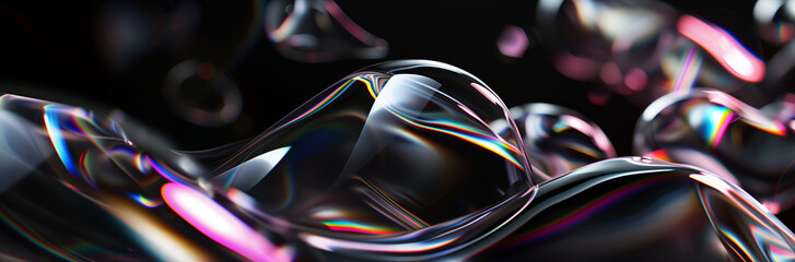abstract wave glass background