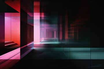 building with colorful light 