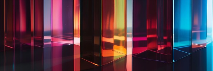 abstract colorful mirror background with lines