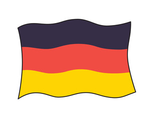 Flag of Germany icon isolated vector illustration