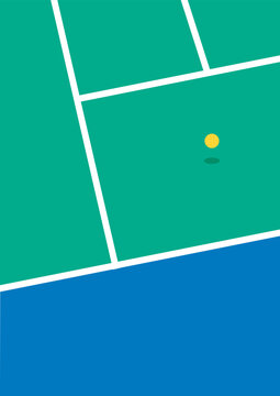 tennis court abstract green blue yellow clip art preview