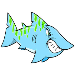 Angry Mean Shark PNG Art