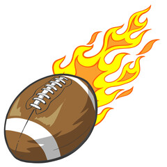 Flaming Football PNG Art