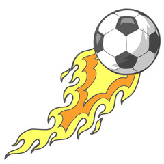 Flaming Soccer Ball PNG art
