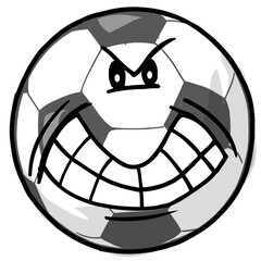 Angry Soccer Ball Character PNG Art