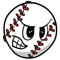 Angry Baseball Character PNG art