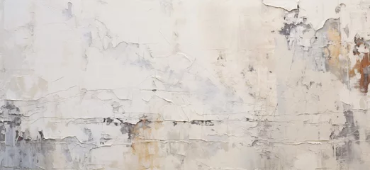 Zelfklevend Fotobehang Verweerde muur a white wall with cracks