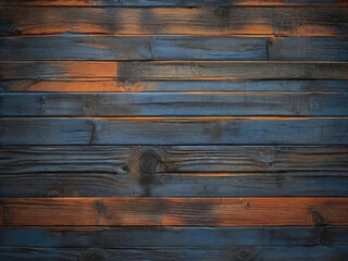 blue and orange and dirty wood wall wooden plank board texture background