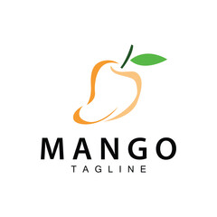 Fresh mango graphic design illustration template fruit garden plant mango logo