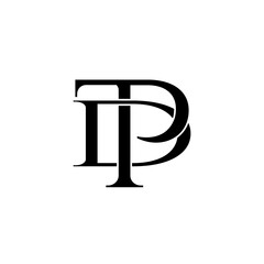 dtp lettering initial monogram logo design