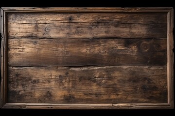 a wood board with a black background