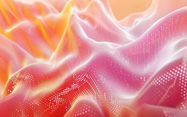 Abstract Waving Particle Technology Background Design. Abstract wave moving dots flow particles