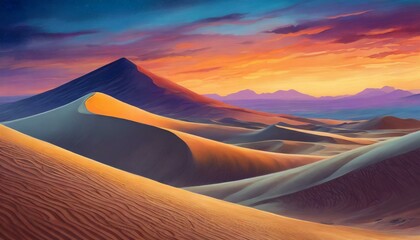 Fototapeta na wymiar Desert Dunes at Twilight