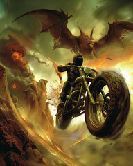 Bat Out of Hell:Ride Through the Inferno: A Fiery Escape on the Highway of Legends