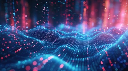 artistic representation of holographic data visualization, emphasizing its potential for understanding complex information