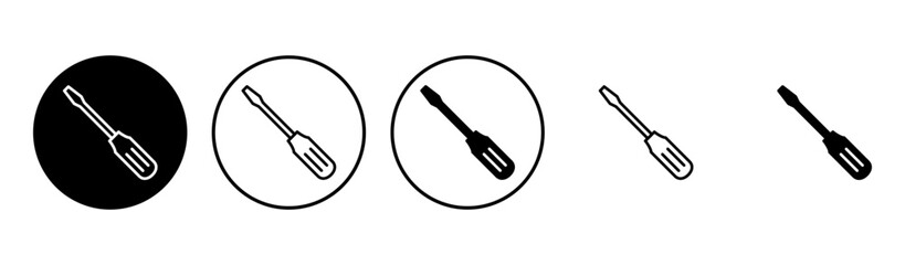 Screwdriver icon set. tools icon vector