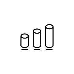 bar chart icon, logo, shape, symbol, arts, design, icon, bussiness