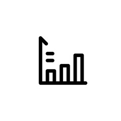 bar chart icon, logo, shape, symbol, arts, design, icon, bussiness, Progress