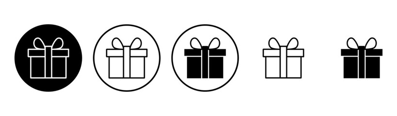 Gift icon set. gift vector icon. birthday gift