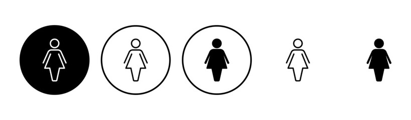 Female icon set. woman icon vector