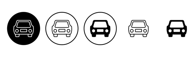 Car icon set. car vector icon. small sedan - obrazy, fototapety, plakaty