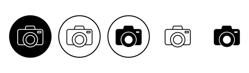 Camera icon set. photo camera icon. camera photography icon.