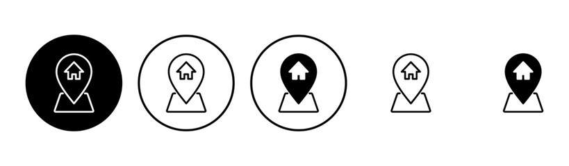 Obraz premium Address icon set. home location icon vector