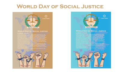Simple flat victor World Day of Social Justice design.