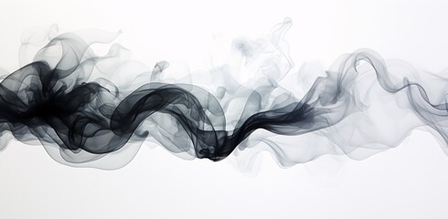 a black smoke on a white background