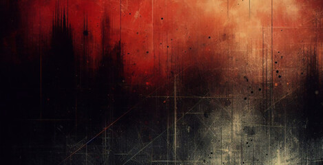 赤黒の背景のグラデーション。デザイン、レイアウト用の赤いテクスチャ背景の壁紙。空の空白のグランジの赤い背景。クリスマス、新年、バレンタインデーのモックアップ。ヴィンテージ紙