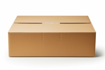 A brown cardboard box on a white background.