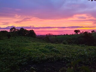 Obraz premium sunset in the mountains