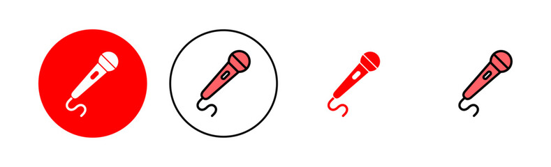 Microphone icon vector illustration. karaoke sign and symbol