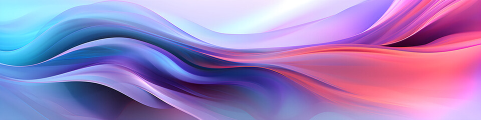 Banner abstraction of bright multi-colored waves